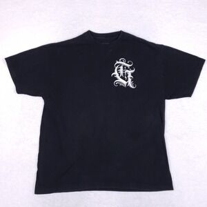 Dyse One Graphic T-Shirt 2XL Black Chicano Streetwear Skull Cherub Goth Y2K USA